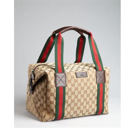 gucci web stripes small duffle bag|gucci shoulder bag beige.